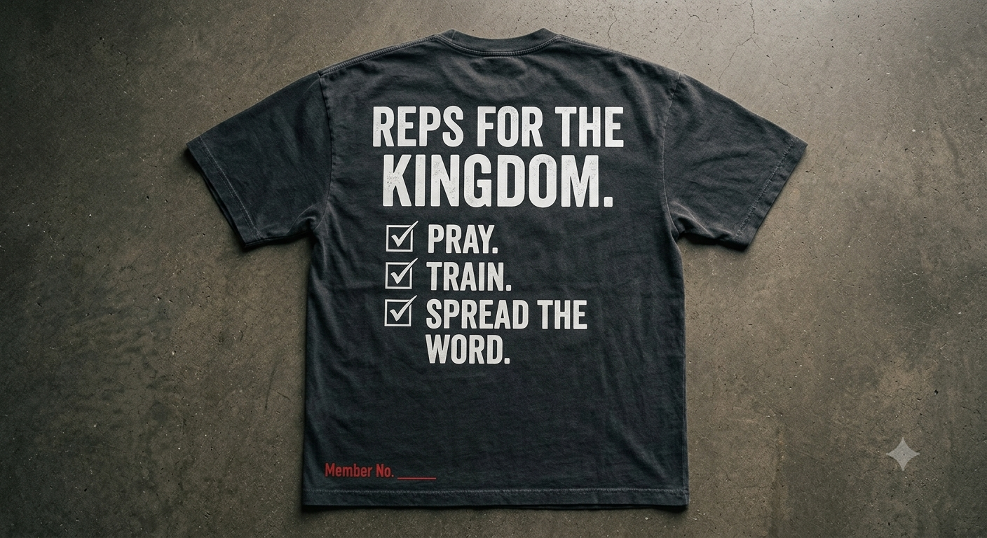 Christian Heavyweight Graphic Tee — Daily Routine | Called to Conquer