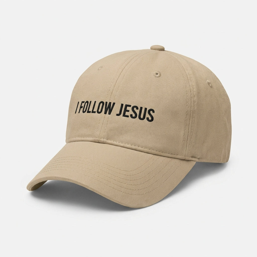 Christian Embroidered Dad Hat — I Follow Jesus | Chrimsan